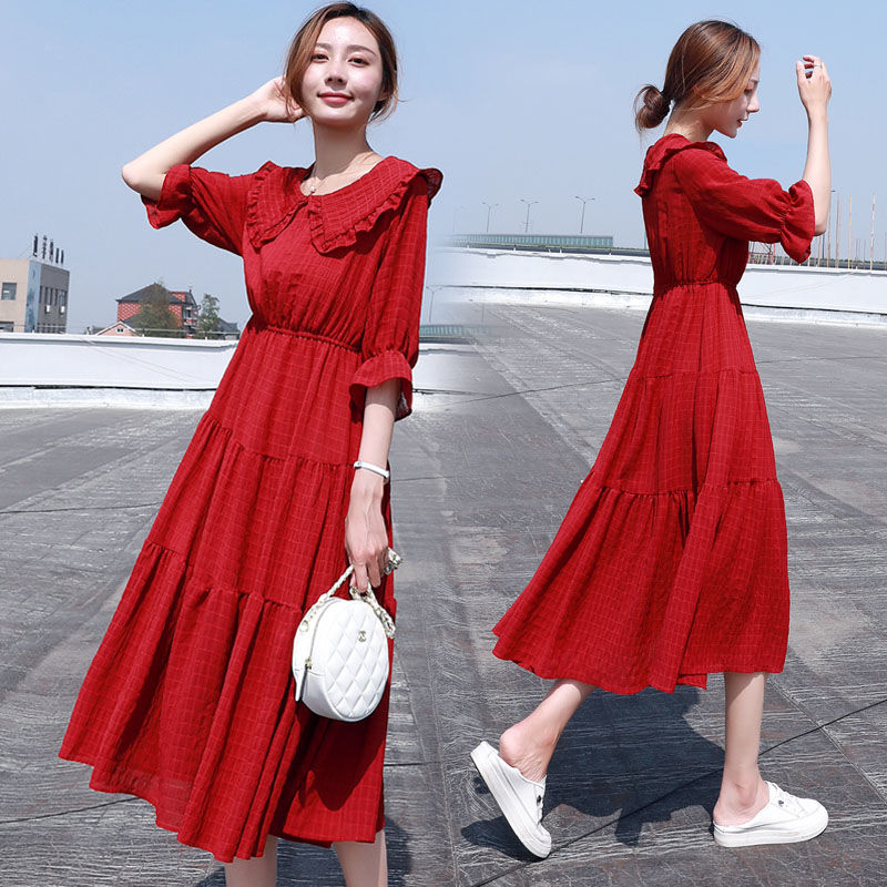 Midi Mode Elegante 2021 Puff H – French Vintage Floral Midi Dress Bewertung und Preis