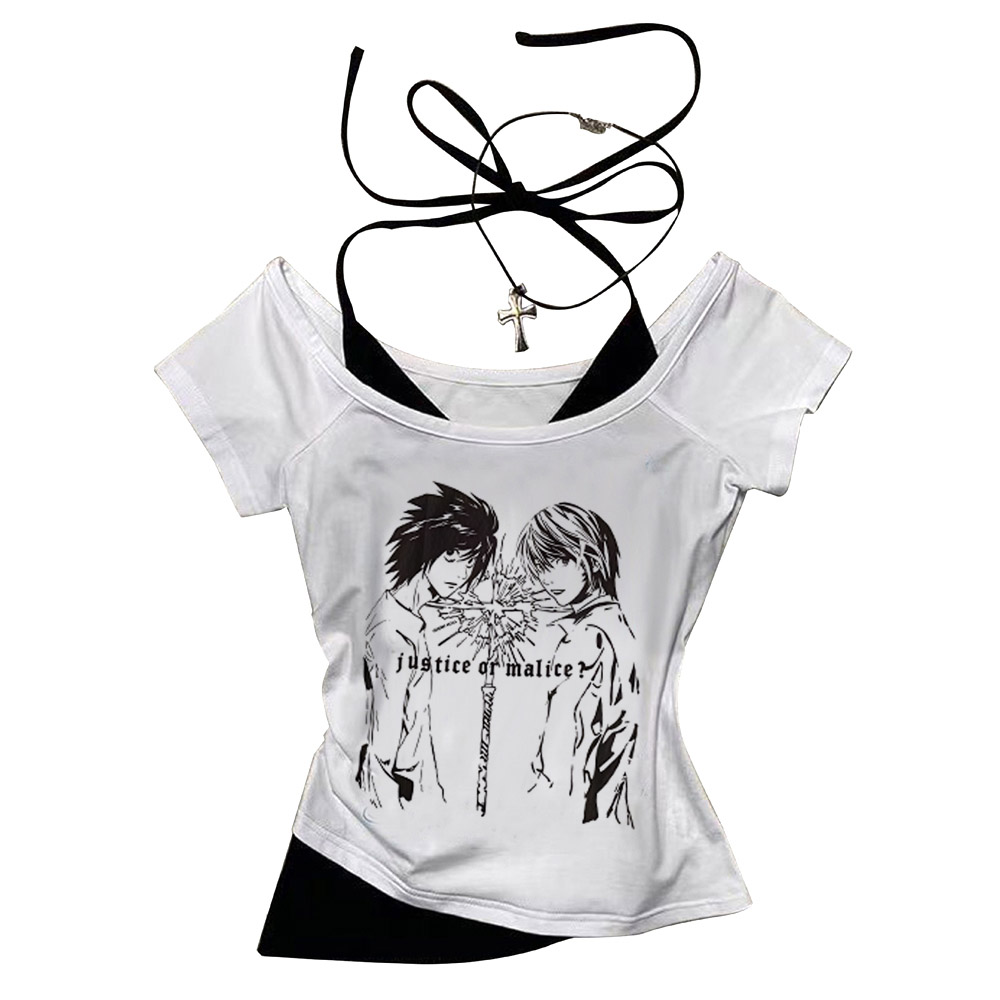 Death Note Gothic Grunge Crop  – Y2K Graphic Baby Tee Crop Bewertung und Preis