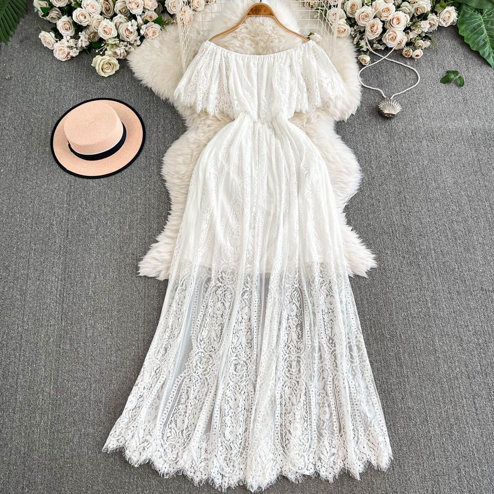 Damen-Maxikleid, schulterfrei, – Boho Summer Beach Maxi Dress Bewertung und Preis