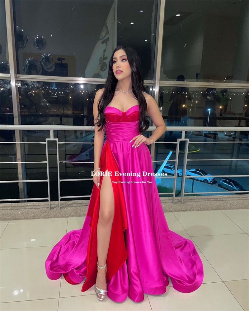 Lorie elegante A-Linie Abendkl – Elegant Satin Evening Gown Split Bewertung und Preis