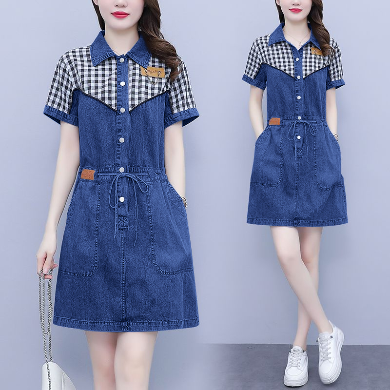 Übergröße Damenmode Hemdkragen – Korean Style A Line Shirt Dress Bewertung und Preis